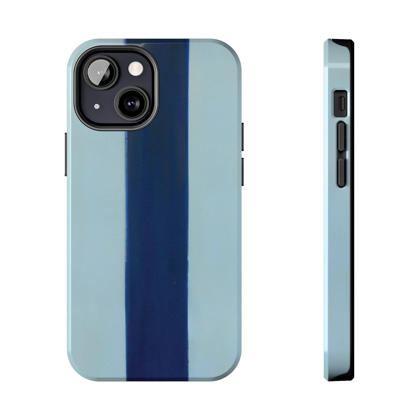 Strong Apple iPhone Case Ft. Minimal Blue Stripe