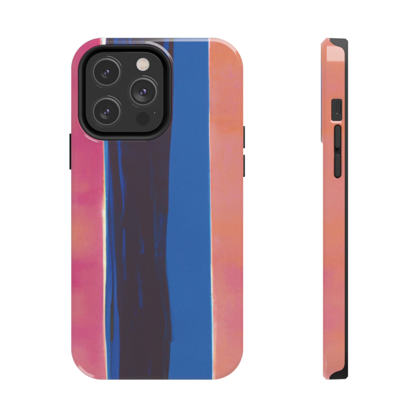 Strong Apple iPhone Case Ft. Minimal Blue Pink