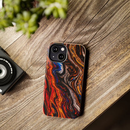 Tough Apple iPhone Case Ft. Abstract Petrified Wood