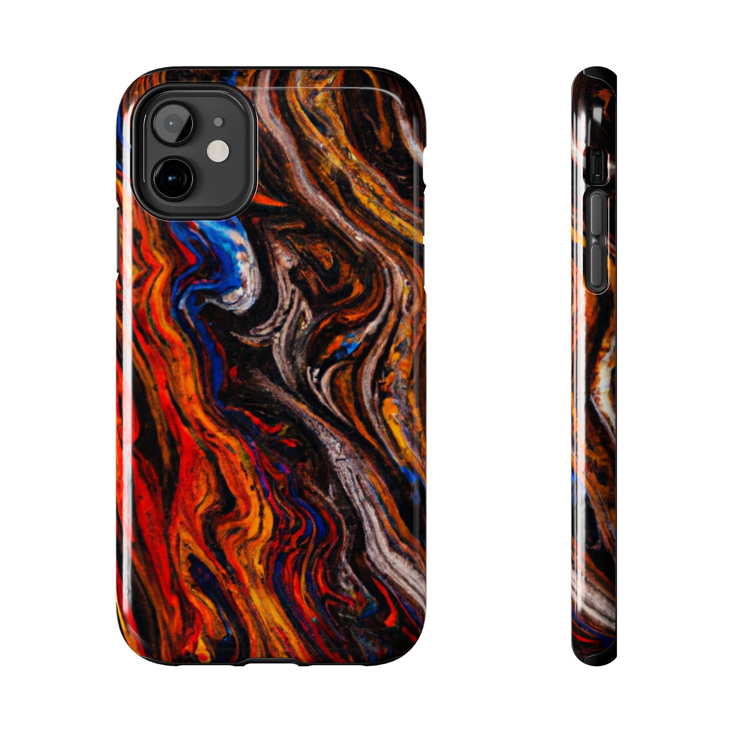 Tough Apple iPhone Case Ft. Abstract Petrified Wood