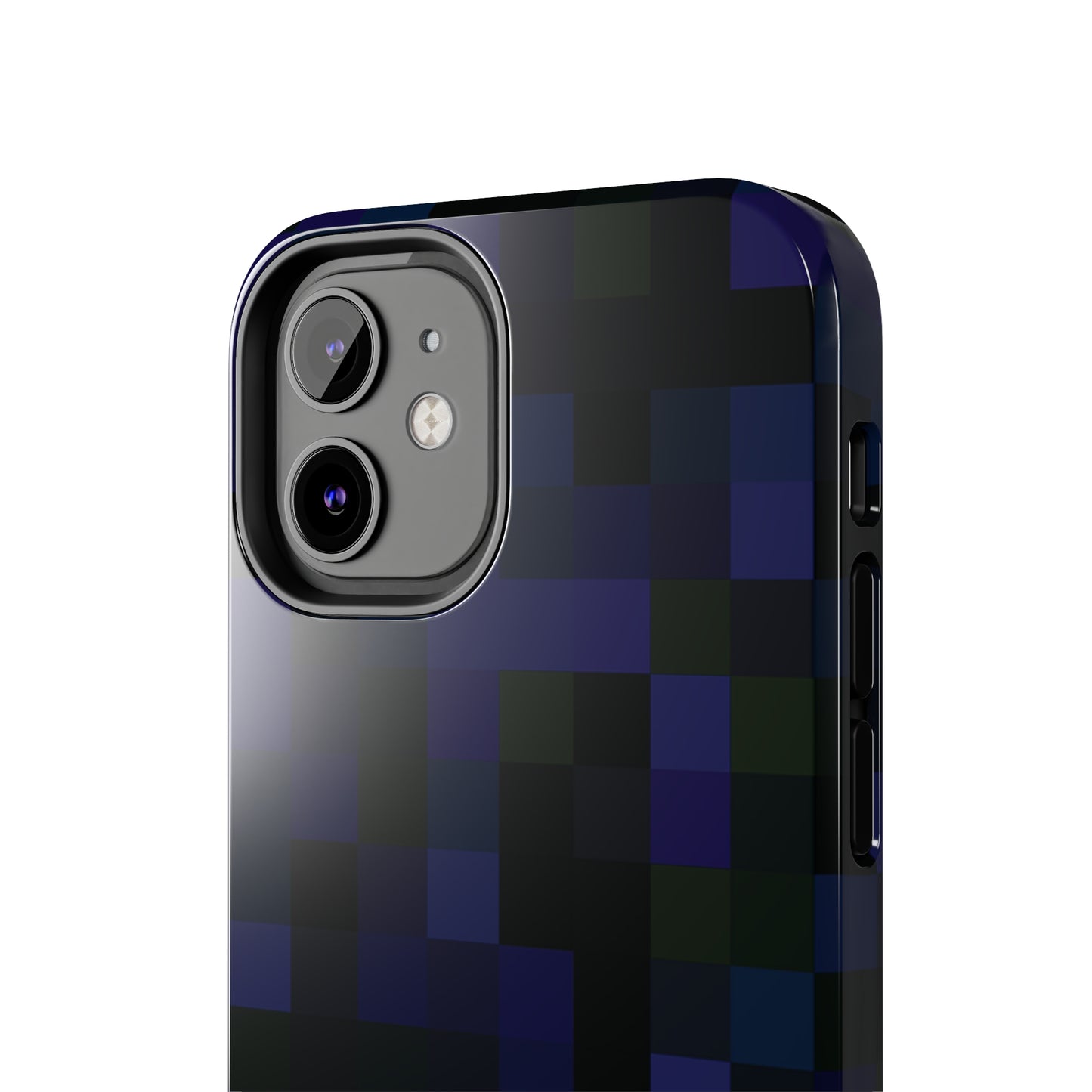 Strong Apple iPhone Case Ft. Dark Blue Pixels