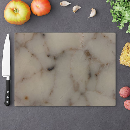 Non-Slip Glass Cutting Board Featuring Abstract Marble Design