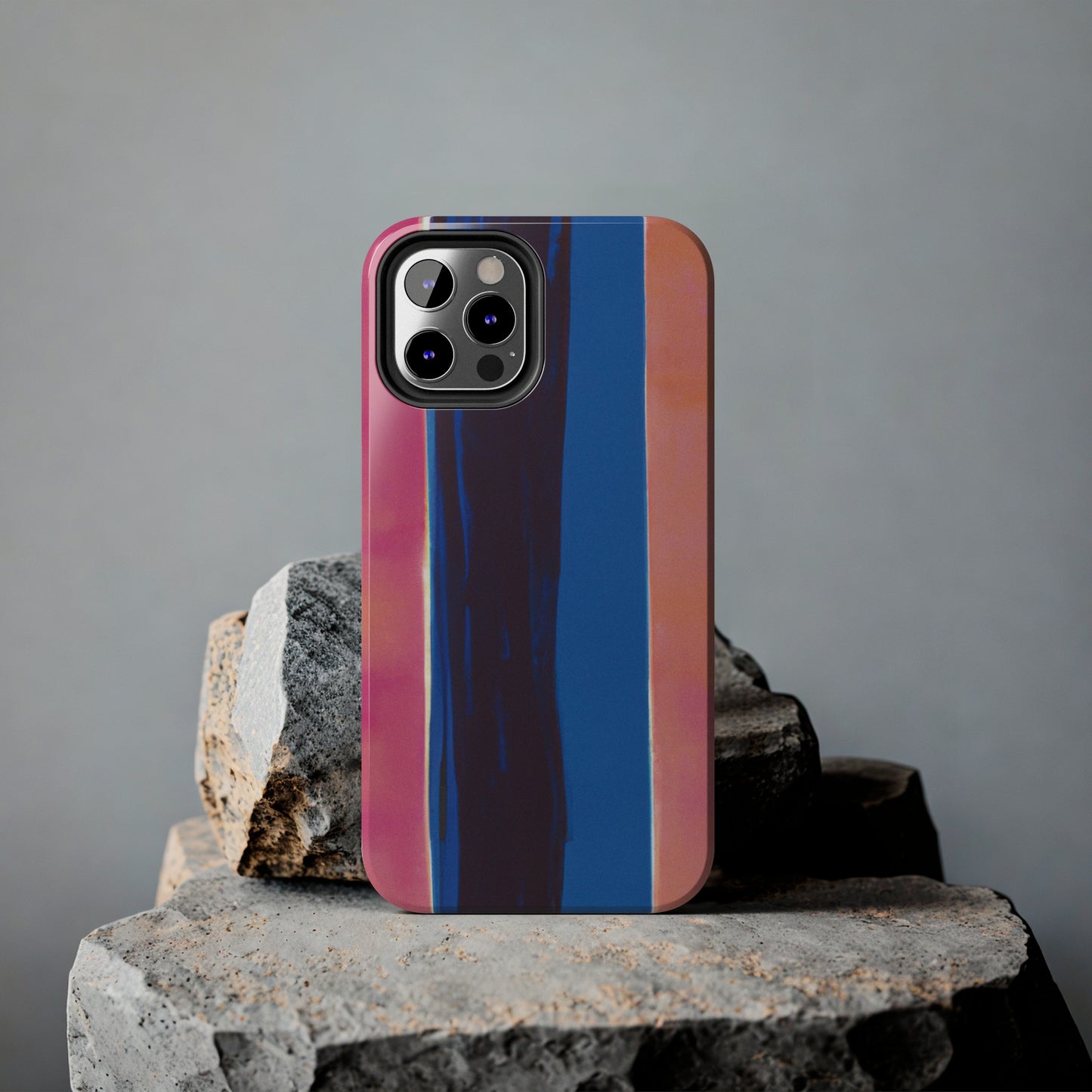 Strong Apple iPhone Case Ft. Minimal Blue Pink