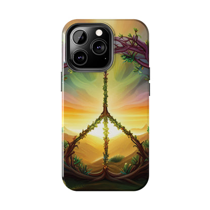 Strong Apple iPhone Case Ft. Peace Sign (Choose Peace)