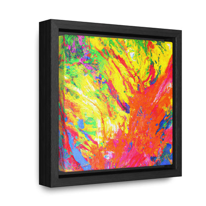 6x6-inch Abstract Framed Canvas: Abstract Sherbet