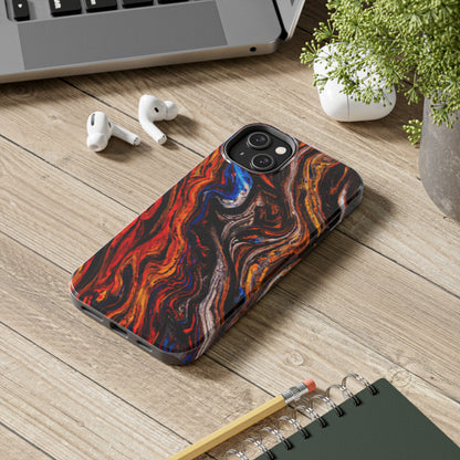 Tough Apple iPhone Case Ft. Abstract Petrified Wood