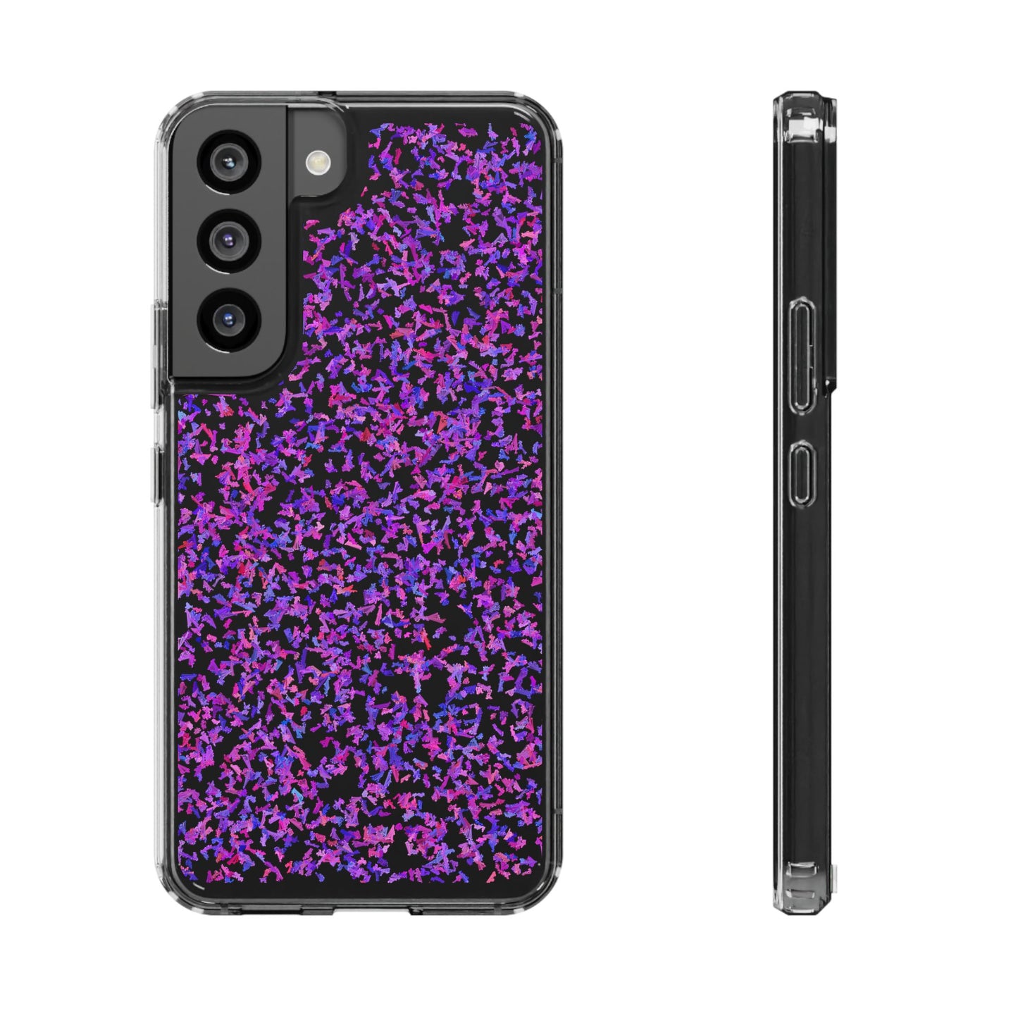 Clear iPhone and Android Cases Ft. Purple Leaves