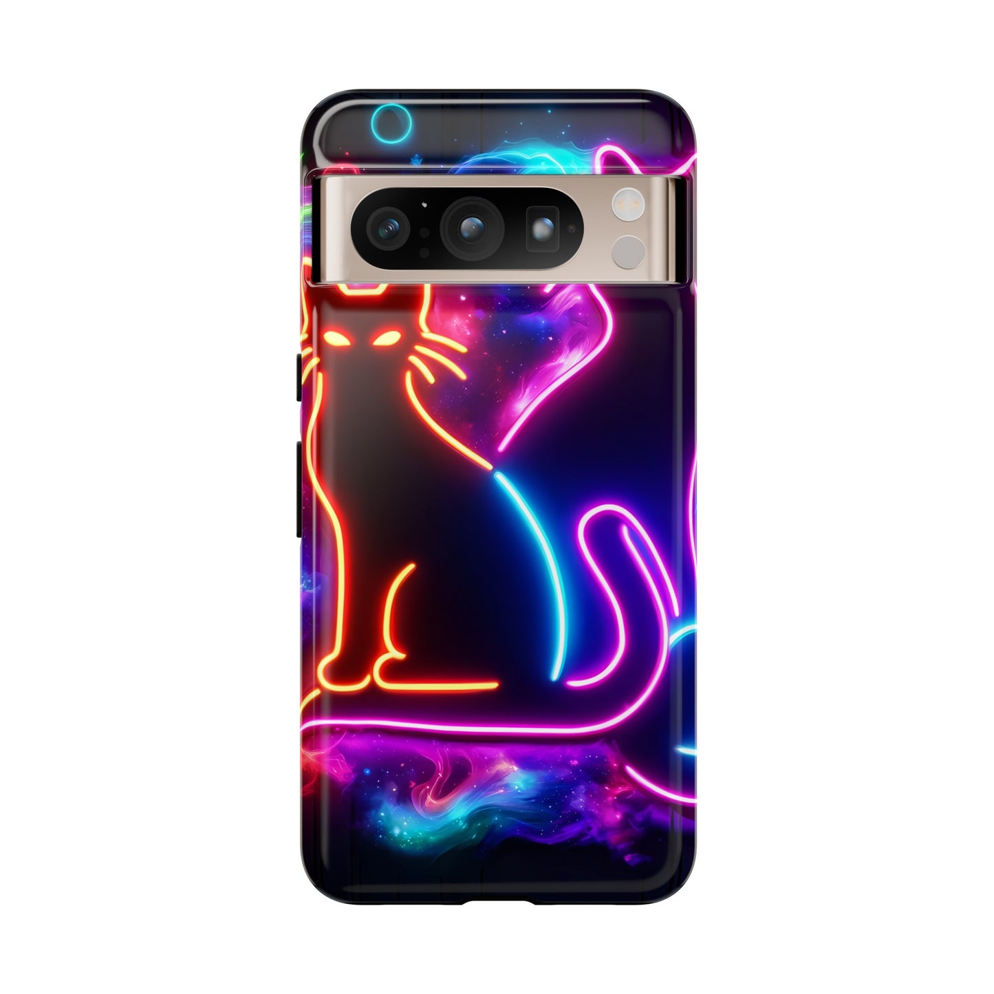 Tough Phone Case Ft. Neon Cats