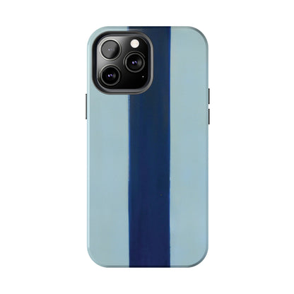 Strong Apple iPhone Case Ft. Minimal Blue Stripe