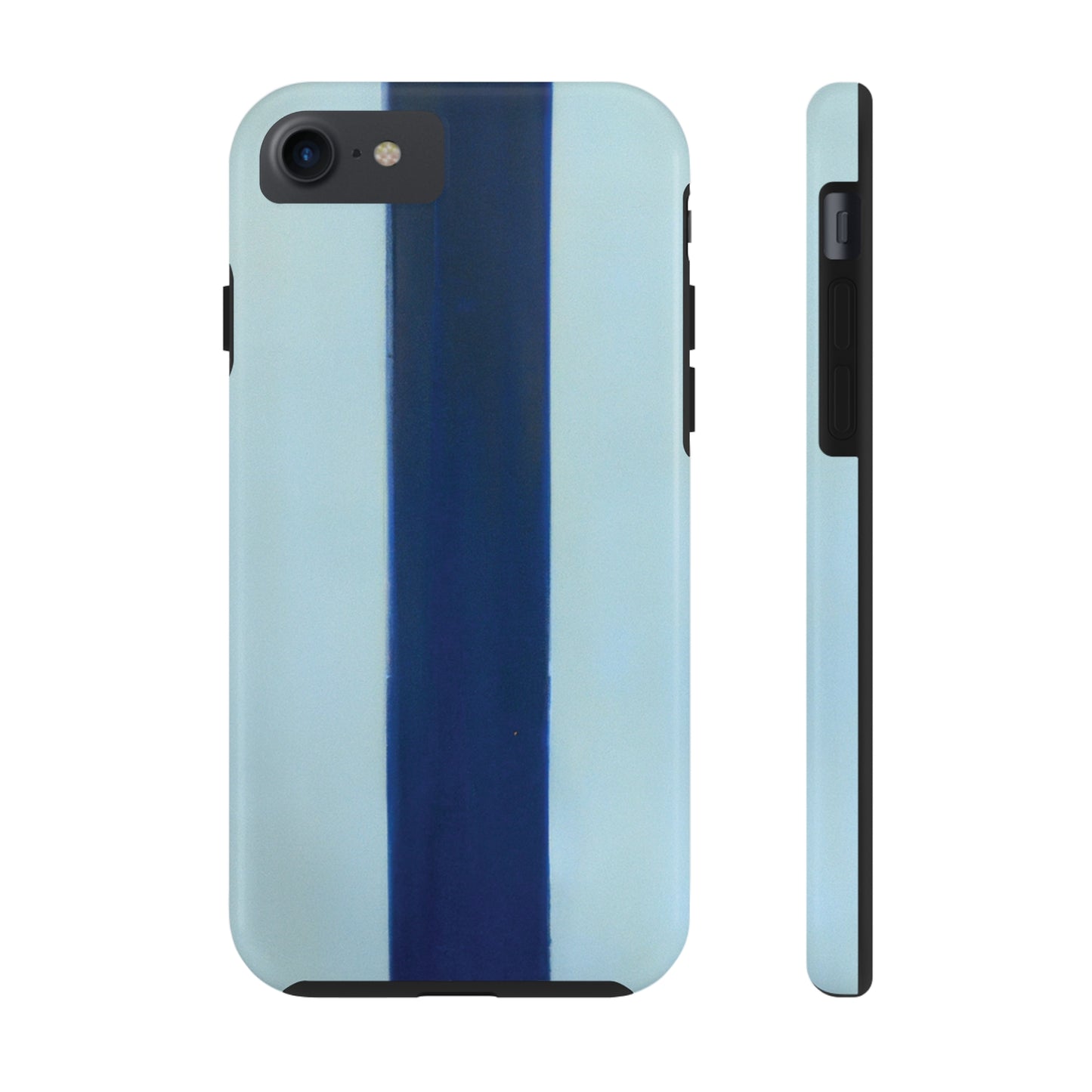 Strong Apple iPhone Case Ft. Minimal Blue Stripe