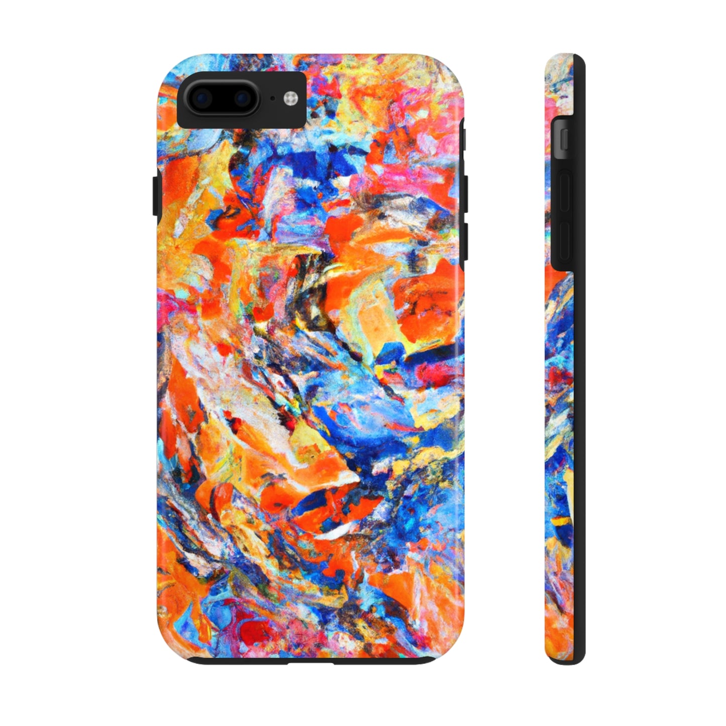 Tough Apple iPhone Case Ft. Abstract Blue and Orange