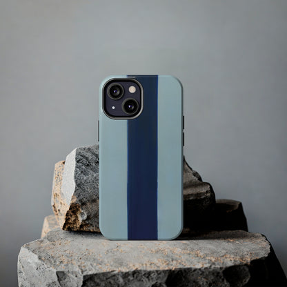 Strong Apple iPhone Case Ft. Minimal Blue Stripe