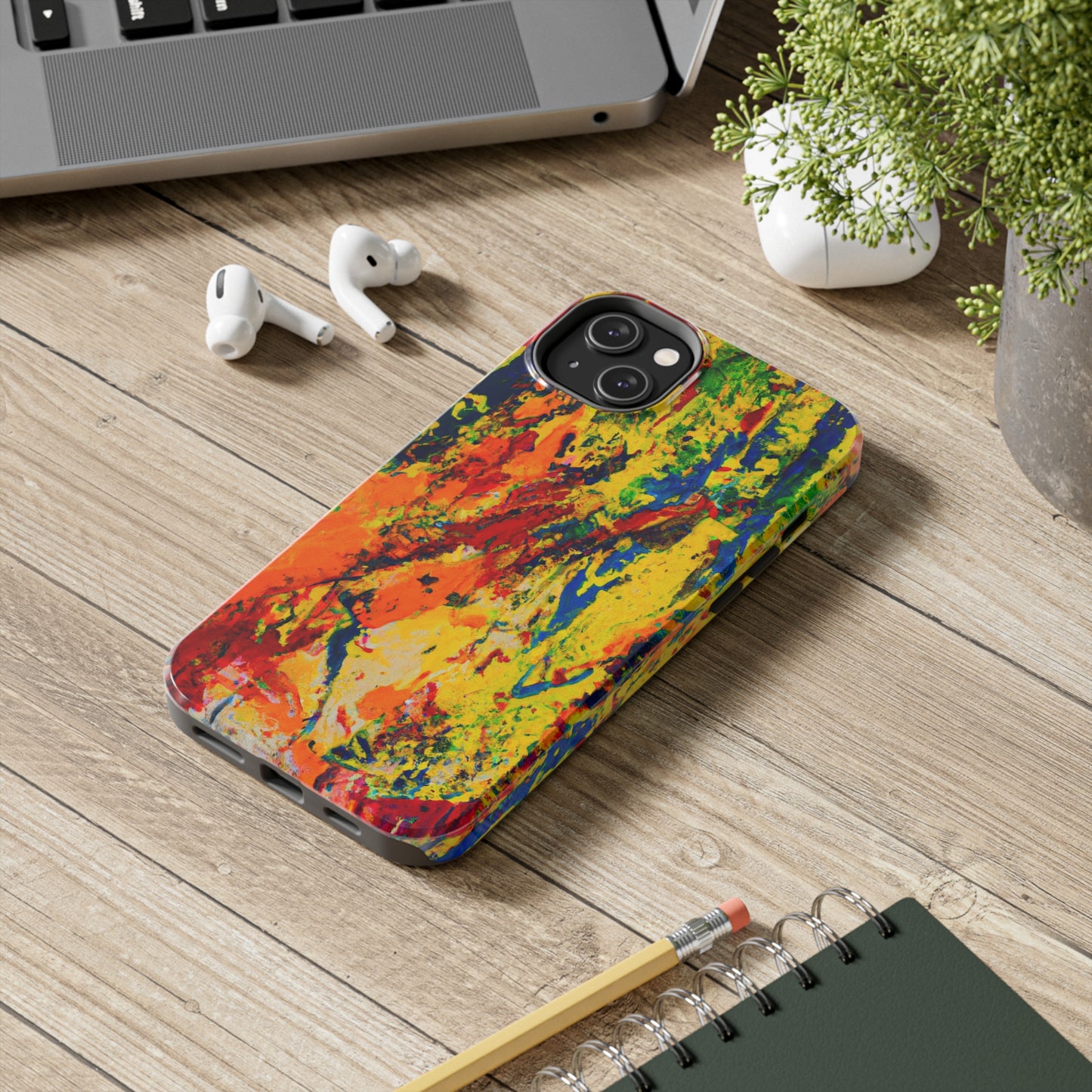 Tough Case-Mate iPhone Case Ft. Abstract Yellow Orange