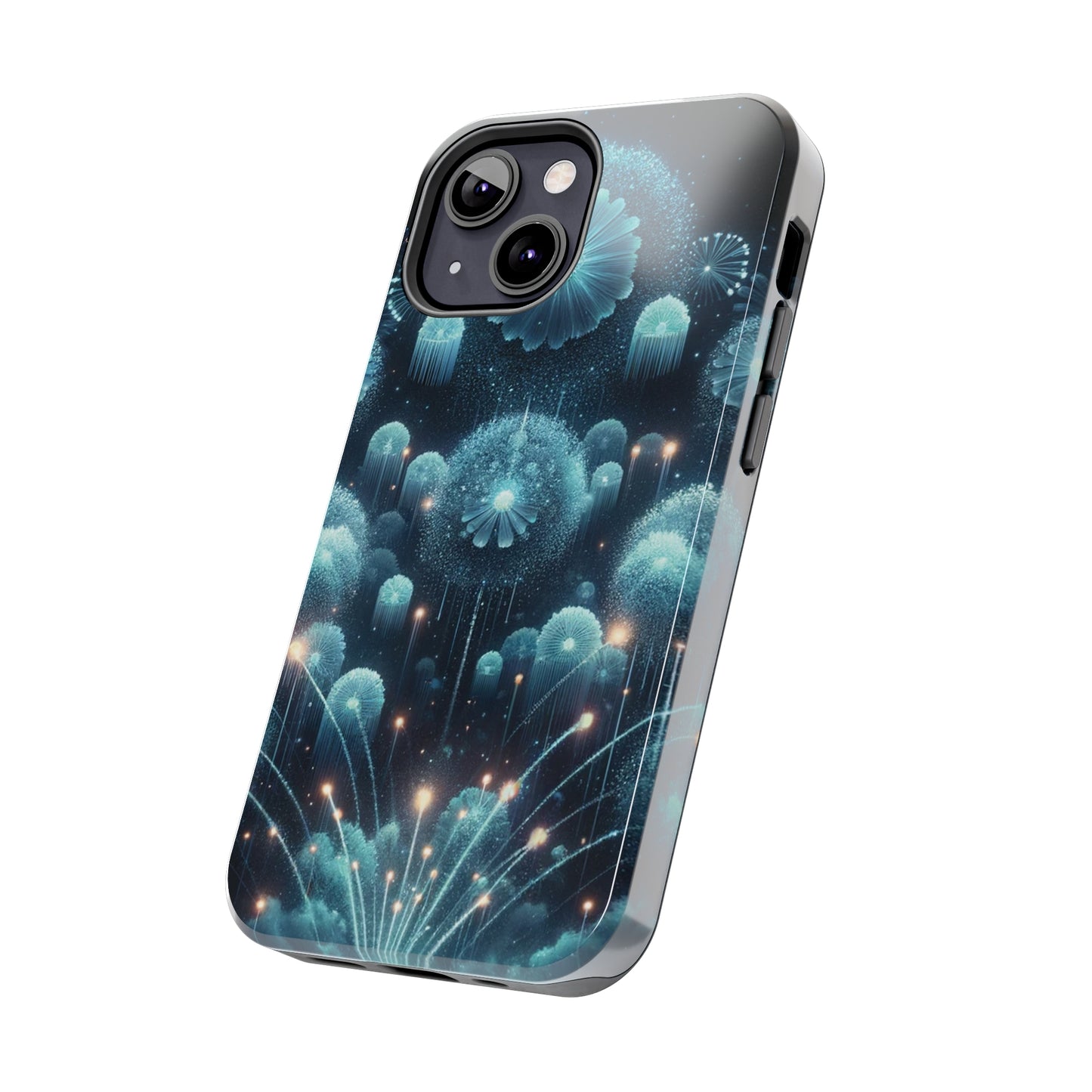 ToughDrop Apple iPhone Case Ft. Blue Dot New Year Fireworks