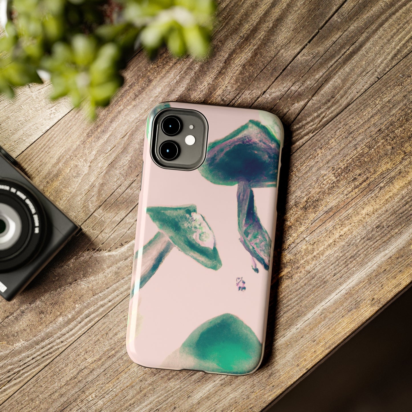 Tough Apple iPhone Cases Ft. Green Mushrooms