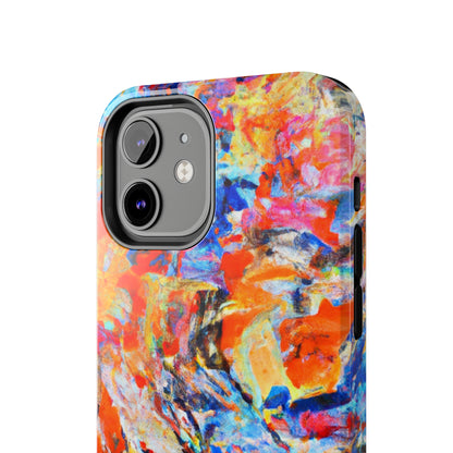 Tough Apple iPhone Case Ft. Abstract Blue and Orange