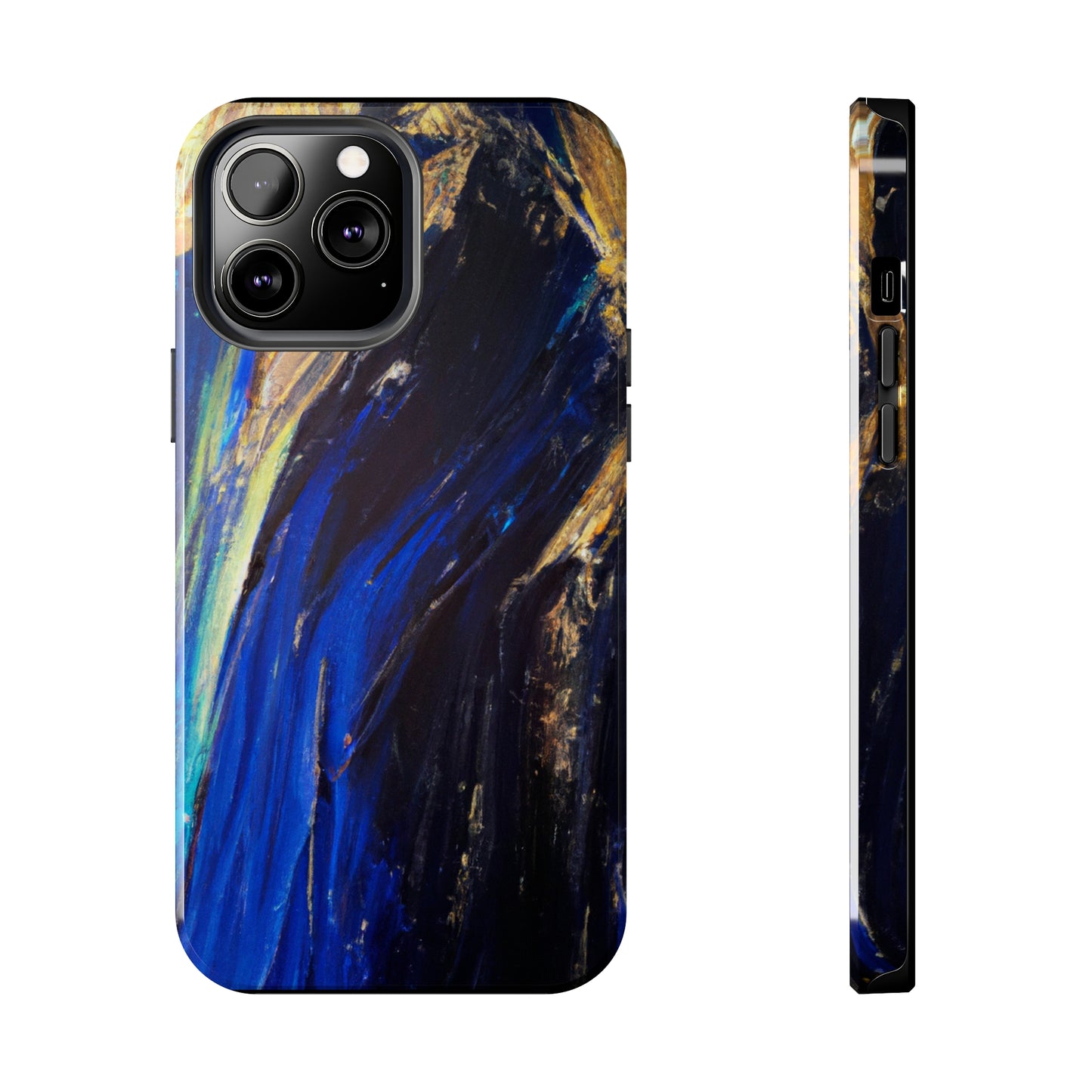 Tough Case-Mate iPhone Case Ft. Acrylic Blue Gold