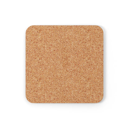 Corkwood Coaster Set of 4 Ft. Abstract Scarlet