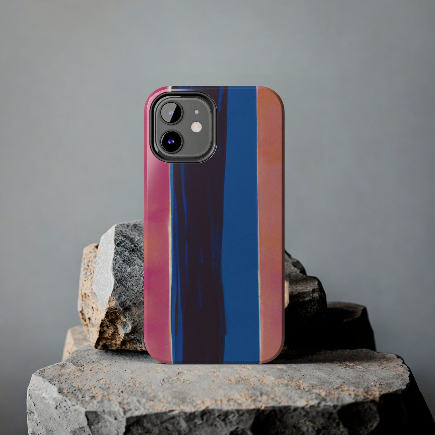 Strong Apple iPhone Case Ft. Minimal Blue Pink