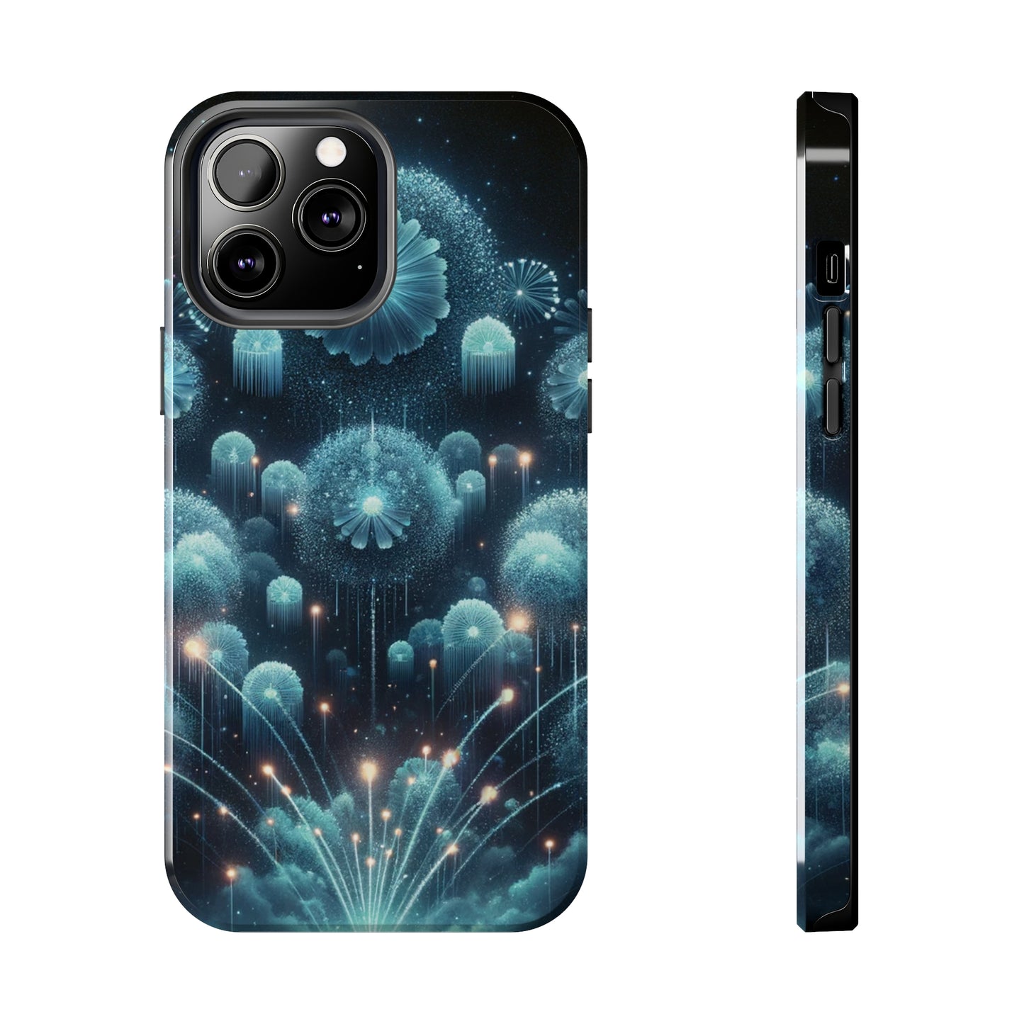 ToughDrop Apple iPhone Case Ft. Blue Dot New Year Fireworks