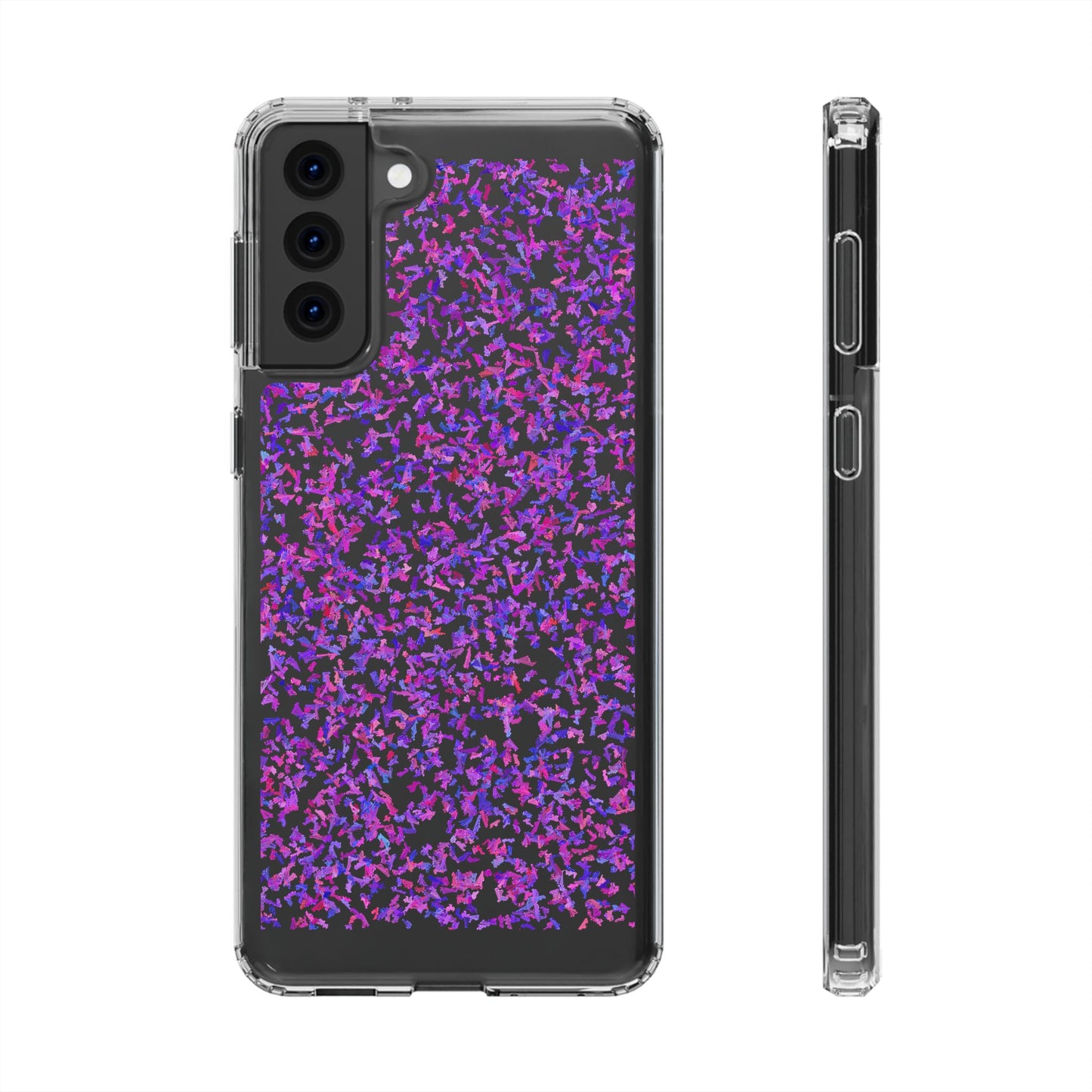 Clear iPhone and Android Cases Ft. Purple Leaves