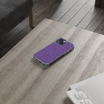 Clear iPhone and Android Cases Ft. Purple Leaves