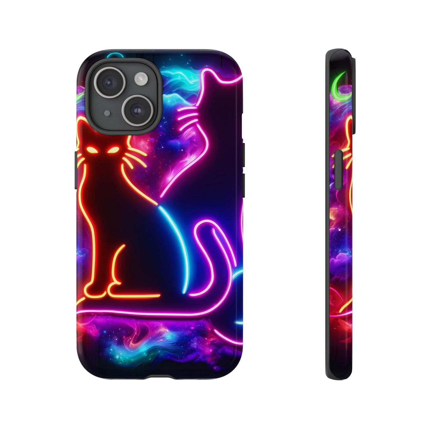 Tough Phone Case Ft. Neon Cats