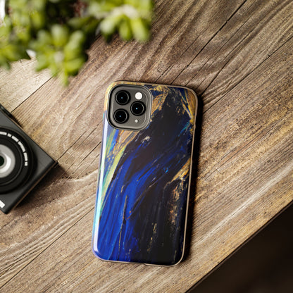 Tough Case-Mate iPhone Case Ft. Acrylic Blue Gold