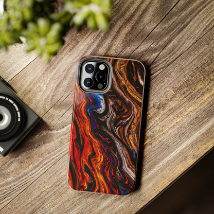 Tough Apple iPhone Case Ft. Abstract Petrified Wood