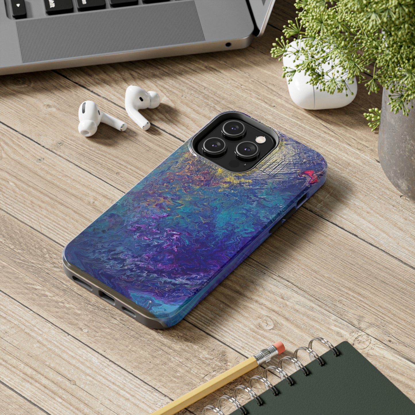 Tough Case-Mate iPhone Cases Ft. Abstract Blue Waterfall