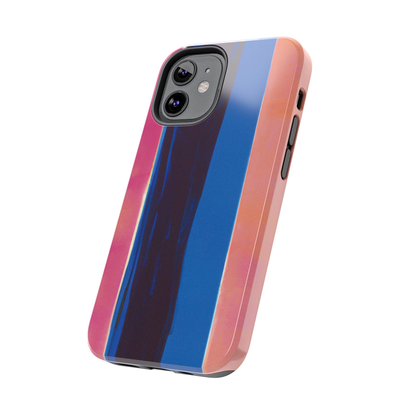 Strong Apple iPhone Case Ft. Minimal Blue Pink