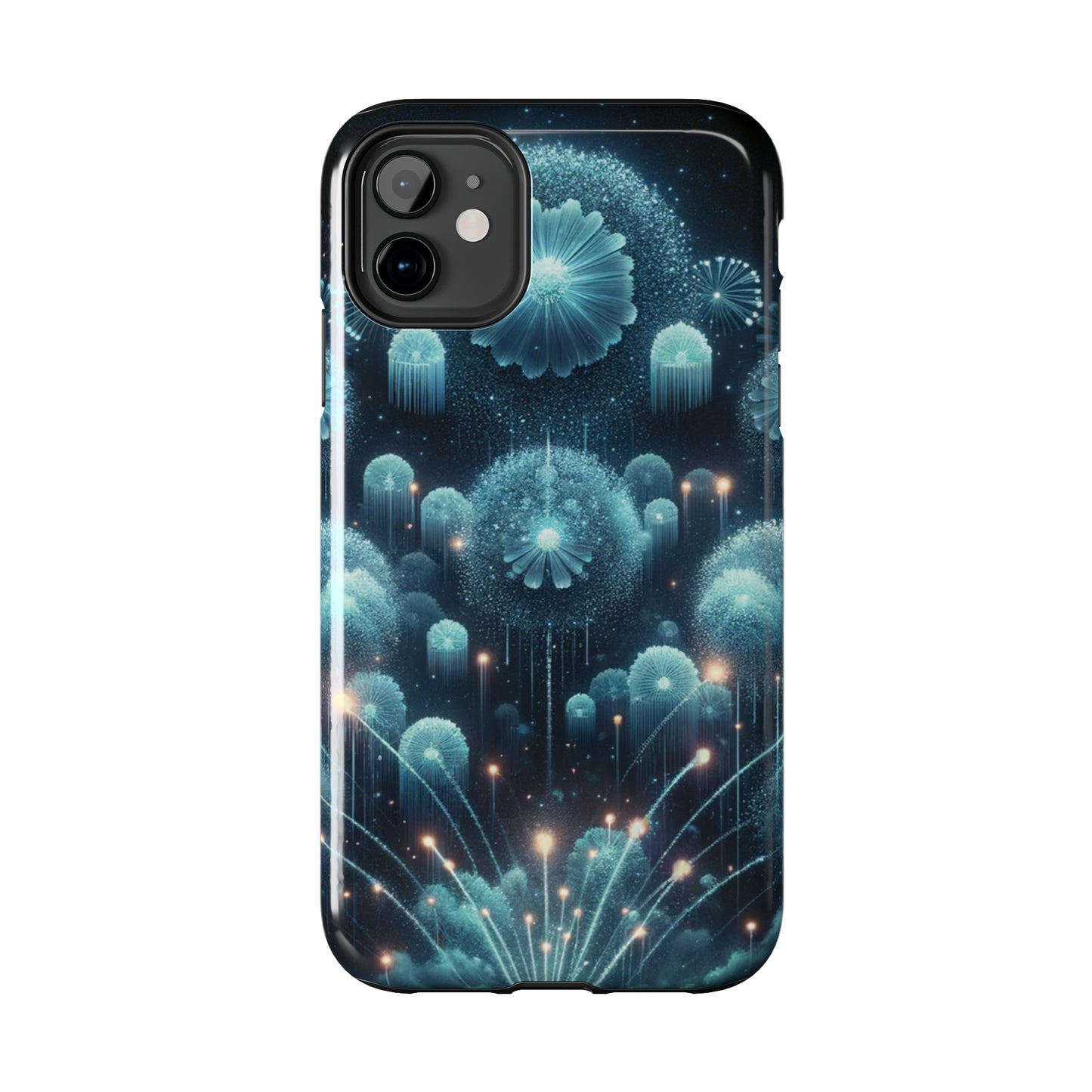 ToughDrop Apple iPhone Case Ft. Blue Dot New Year Fireworks