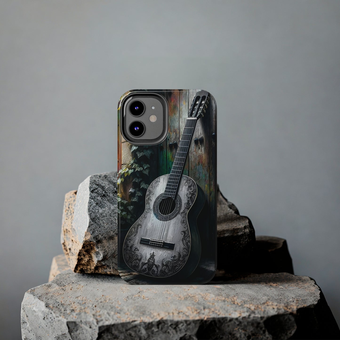 ToughDrop Apple iPhone Case Ft. Greyscale Guitar