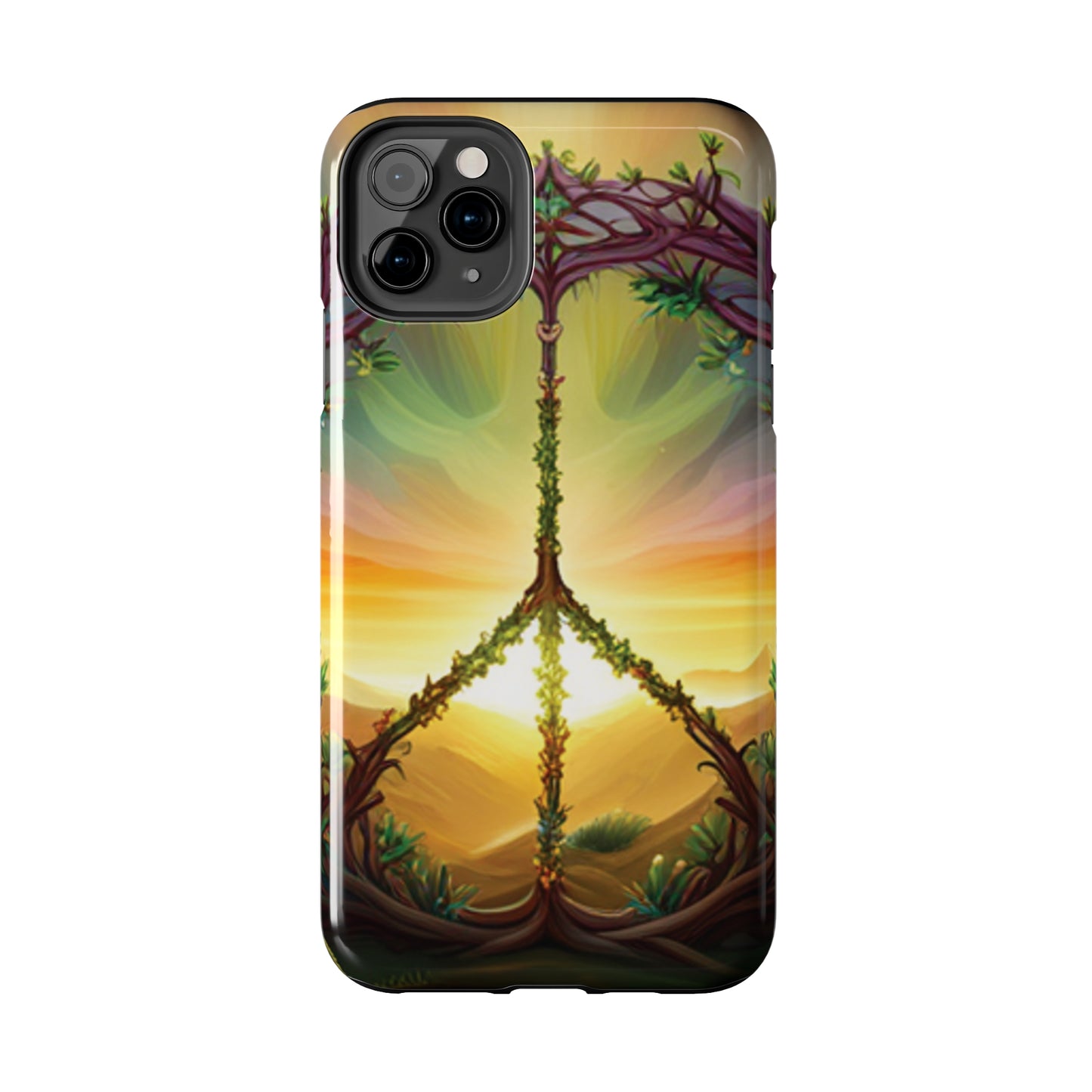 Strong Apple iPhone Case Ft. Peace Sign (Choose Peace)