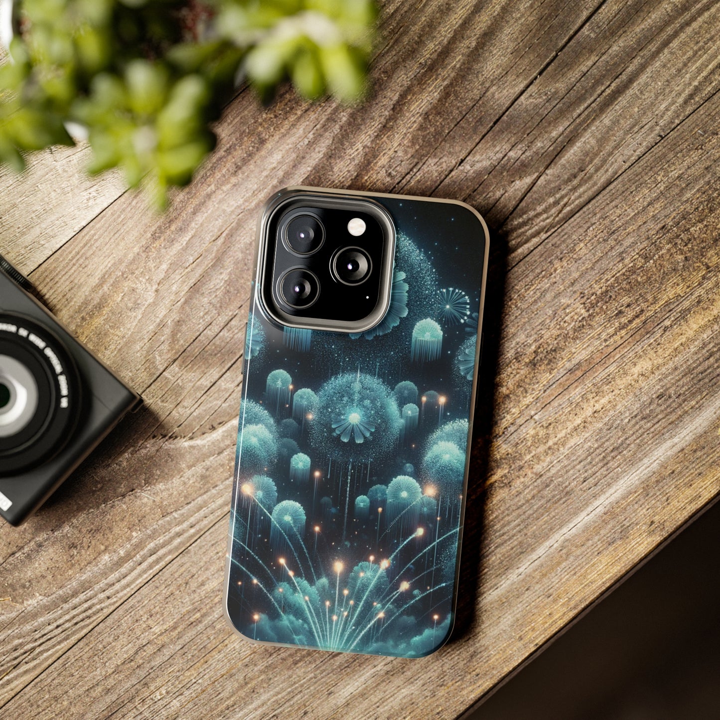 ToughDrop Apple iPhone Case Ft. Blue Dot New Year Fireworks