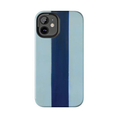 Strong Apple iPhone Case Ft. Minimal Blue Stripe