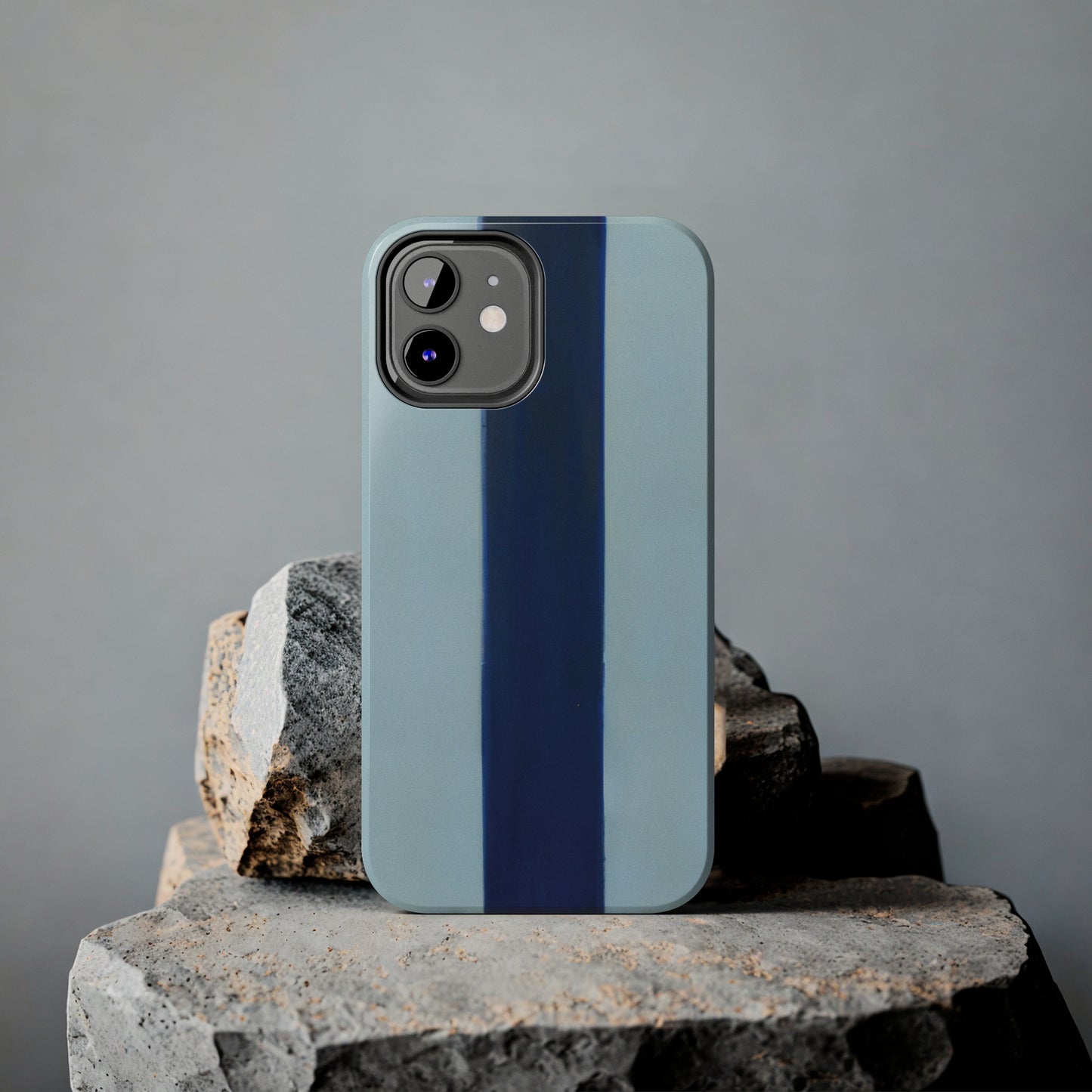 Strong Apple iPhone Case Ft. Minimal Blue Stripe