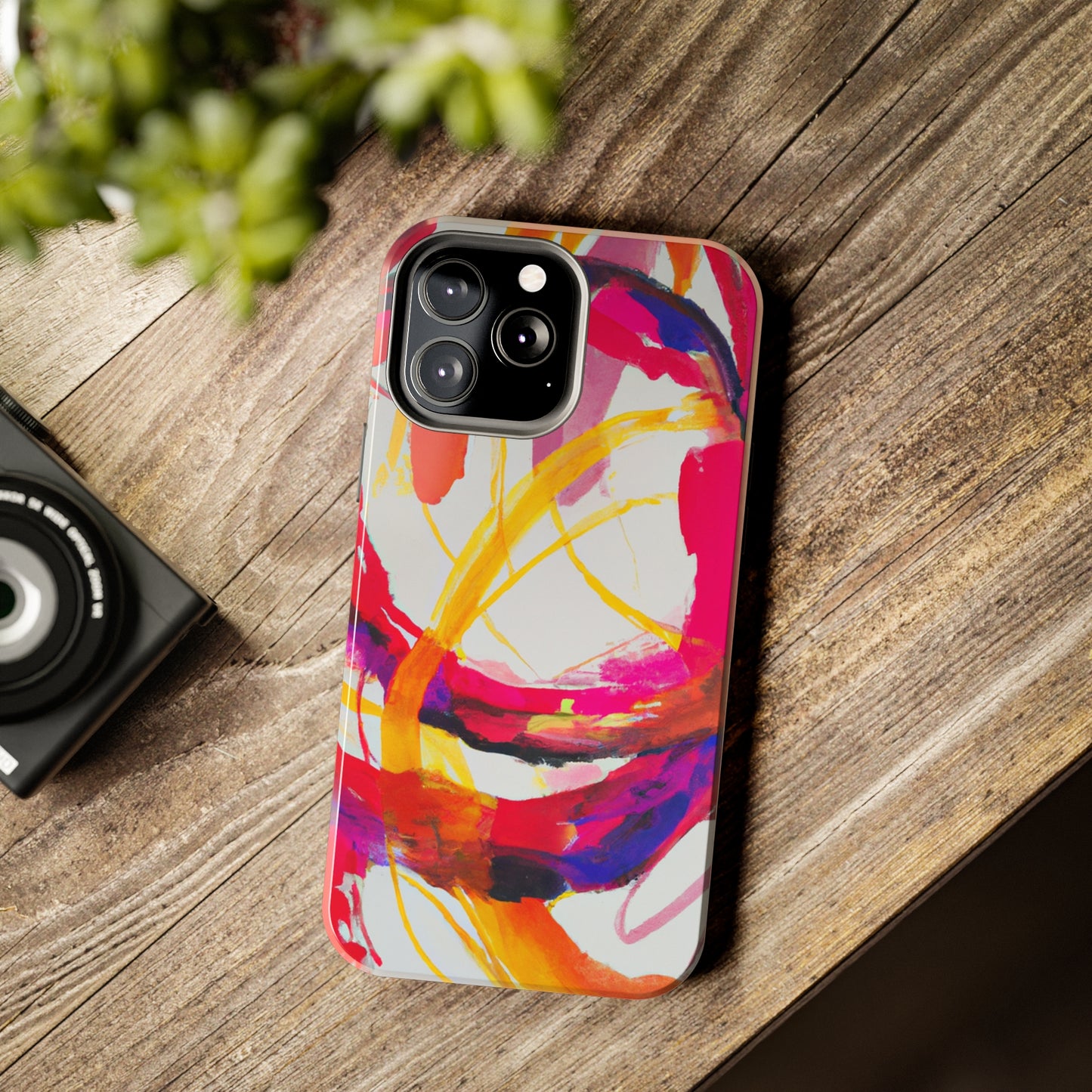 Tough Apple iPhone Cases Ft. Abstract Scarlet