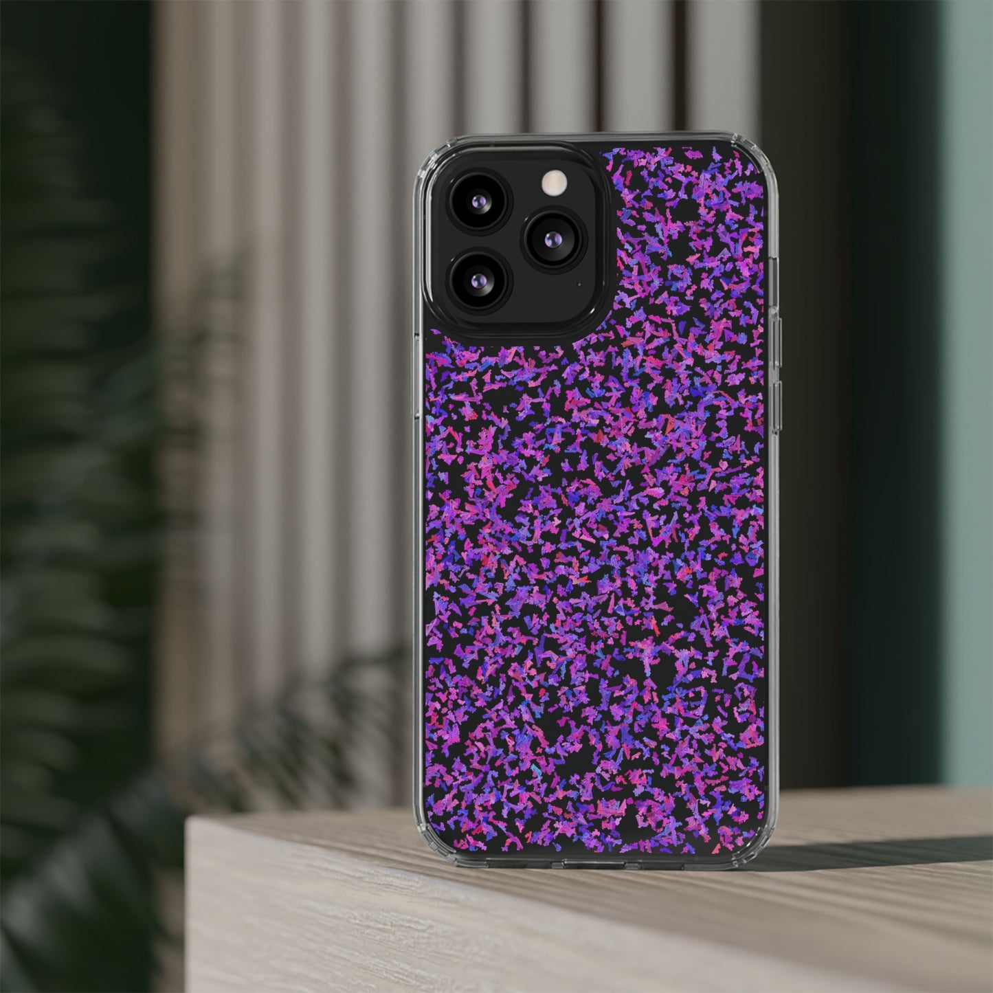 Clear iPhone and Android Cases Ft. Purple Leaves