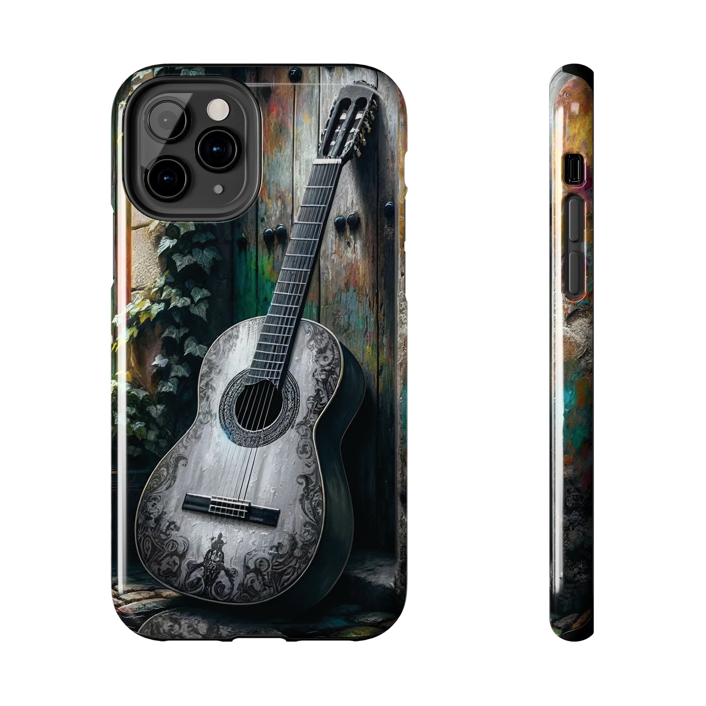 ToughDrop Apple iPhone Case Ft. Greyscale Guitar