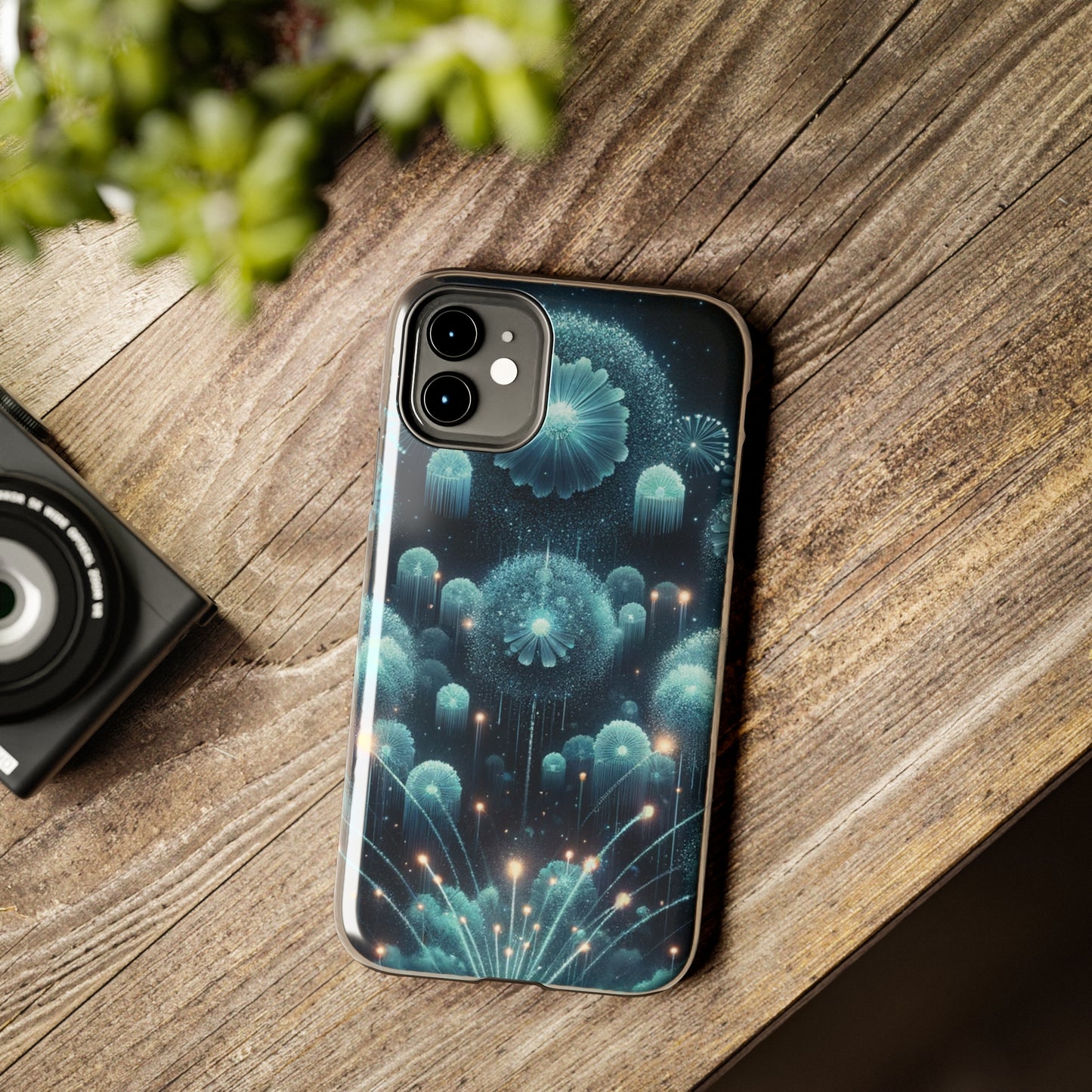 ToughDrop Apple iPhone Case Ft. Blue Dot New Year Fireworks