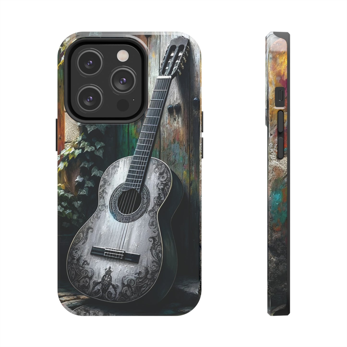 ToughDrop Apple iPhone Case Ft. Greyscale Guitar