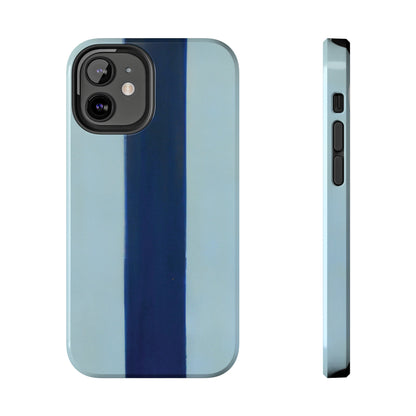 Strong Apple iPhone Case Ft. Minimal Blue Stripe