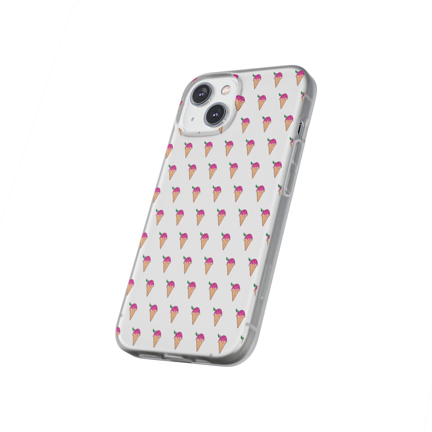 Clear, Flexible iPhone and Samsung Cases Ft. Pixel Cone