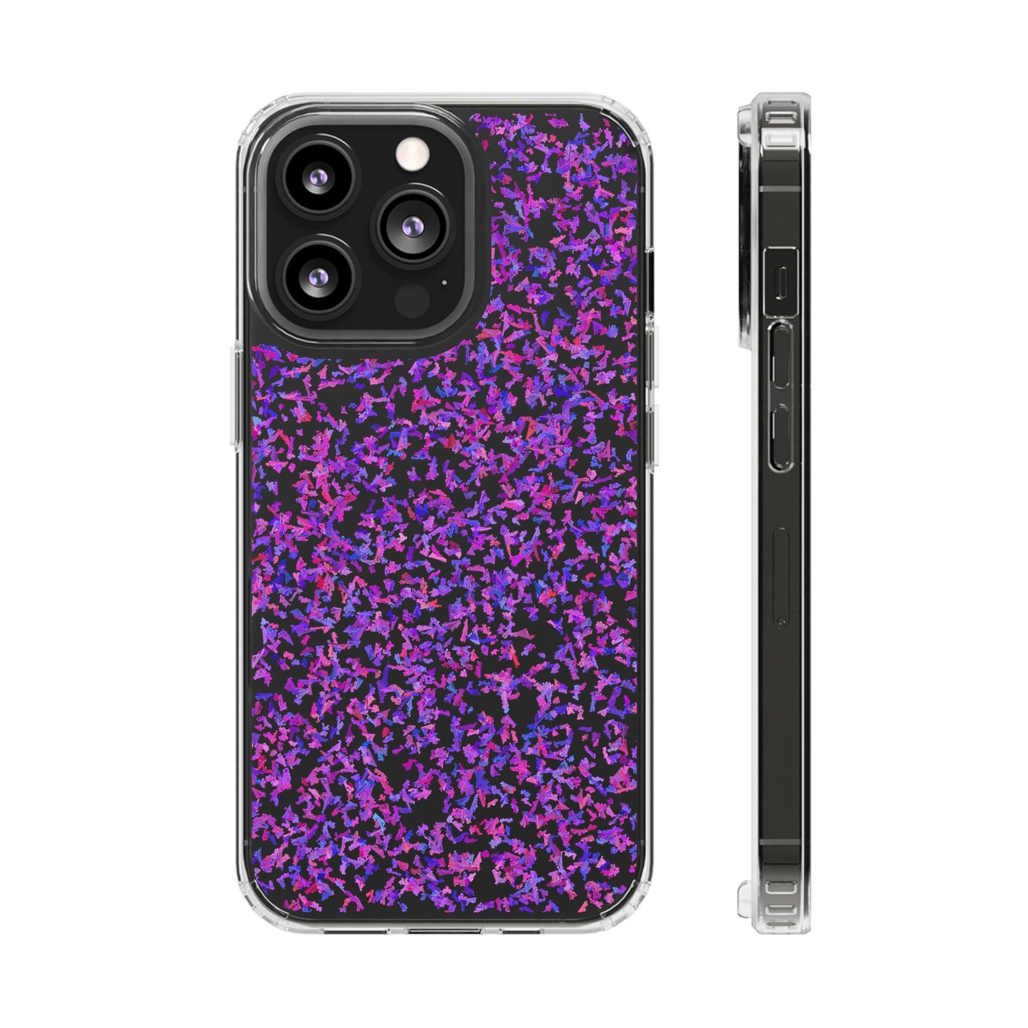 Clear iPhone and Android Cases Ft. Purple Leaves