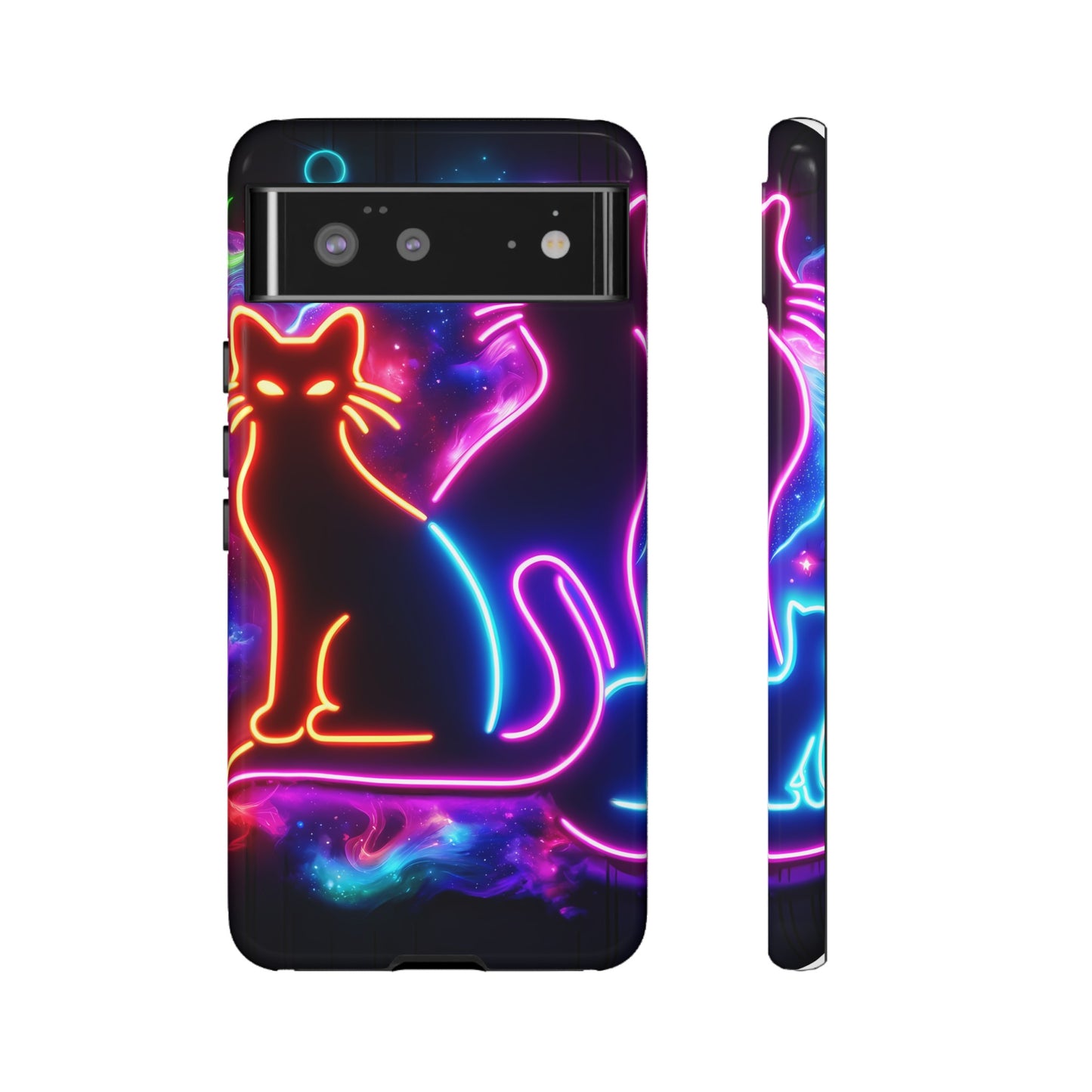 Tough Phone Case Ft. Neon Cats