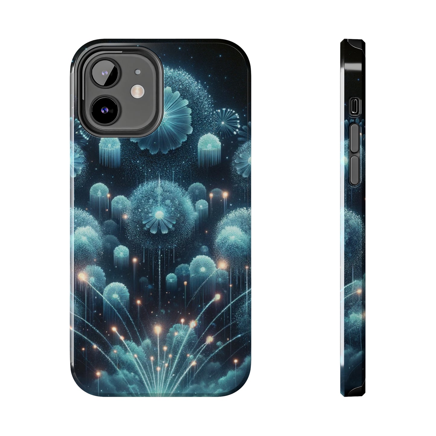 ToughDrop Apple iPhone Case Ft. Blue Dot New Year Fireworks