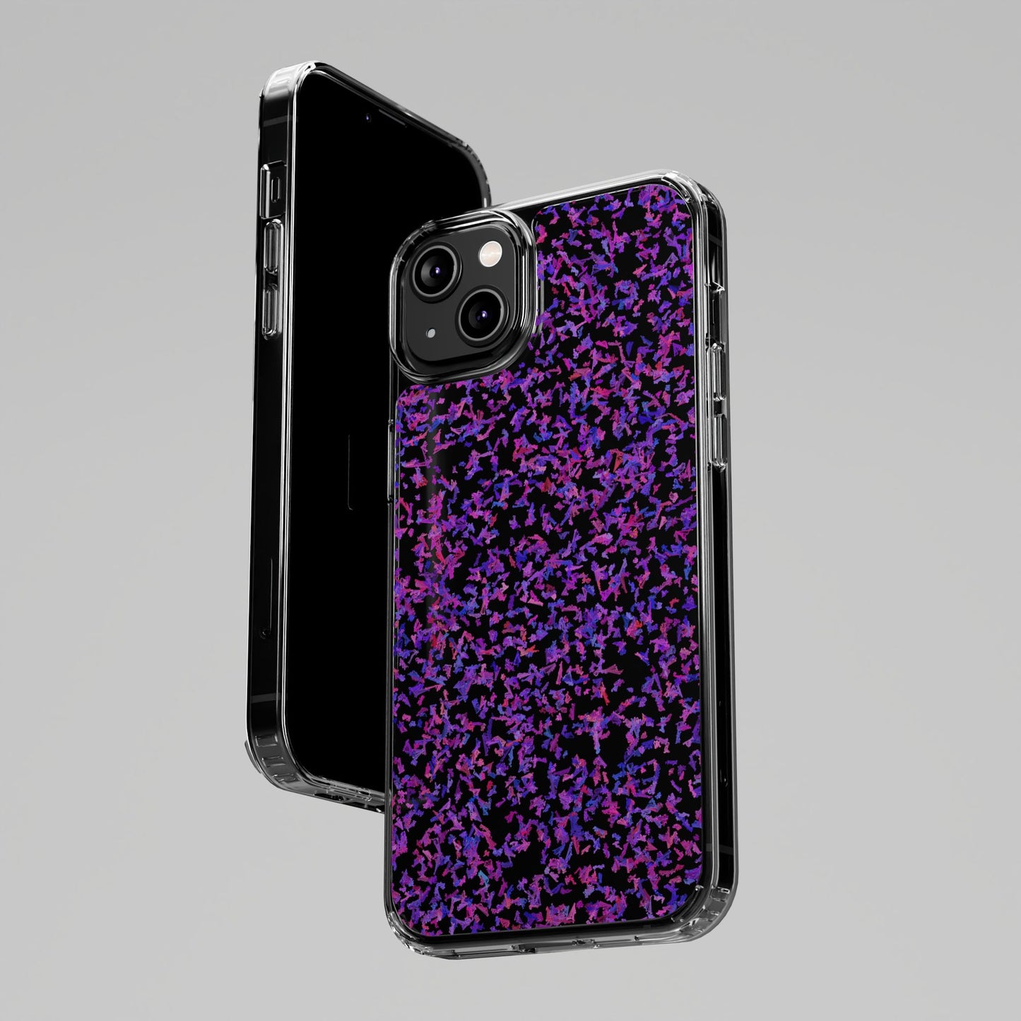 Clear iPhone and Android Cases Ft. Purple Leaves