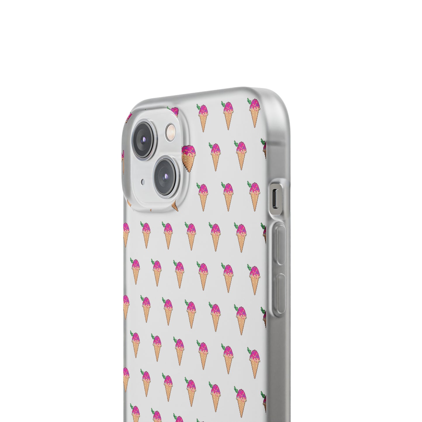 Clear, Flexible iPhone and Samsung Cases Ft. Pixel Cone