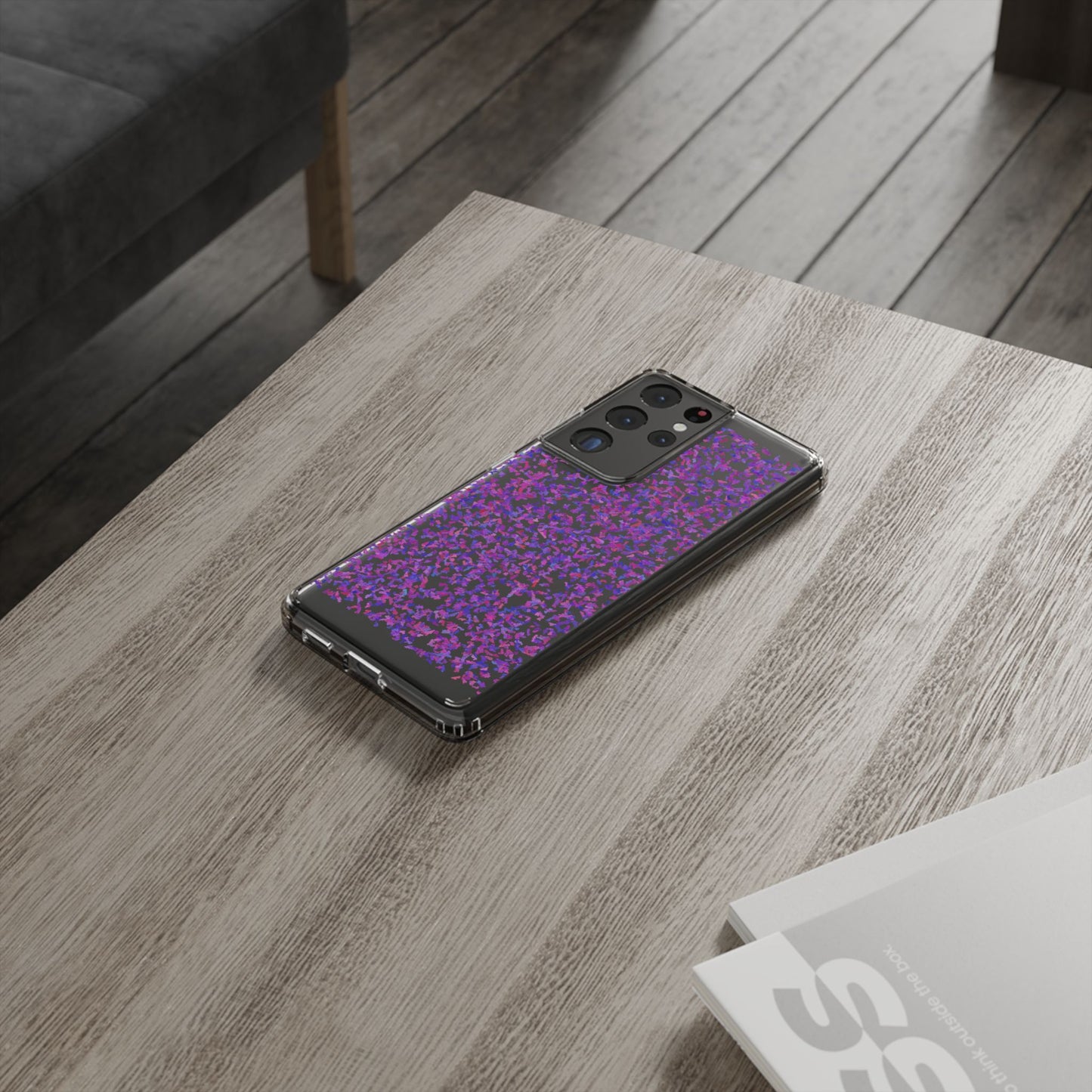 Clear iPhone and Android Cases Ft. Purple Leaves